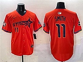 Men's Houston Astros #11 Cam Smith Orange 2025 City Connect With Texas Patch Limited Stitched Jersey,baseball caps,new era cap wholesale,wholesale hats